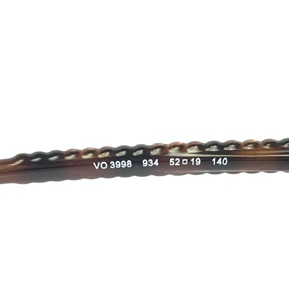 Vogue Eyeglasses Frames VO3998 934 Brown Round Cat Eye Half Rim 52-19-140